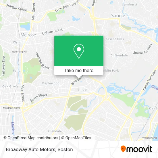 Broadway Auto Motors map