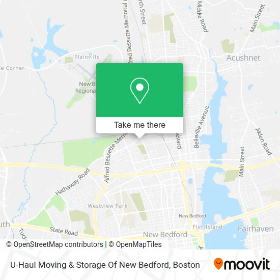 U-Haul Moving & Storage Of New Bedford map