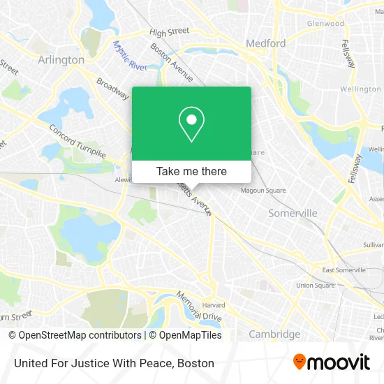 United For Justice With Peace map
