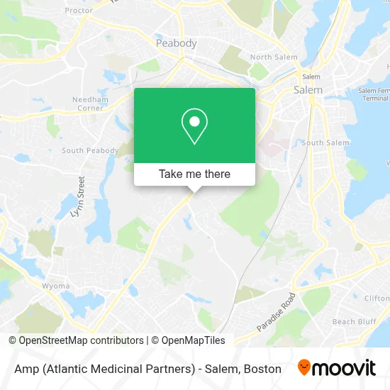 Amp (Atlantic Medicinal Partners) - Salem map