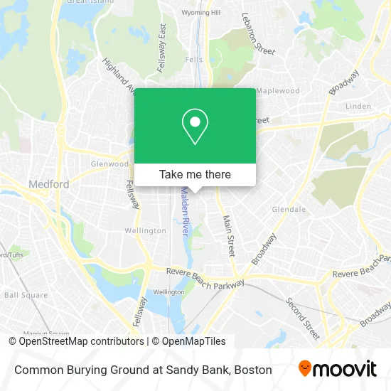 Common Burying Ground at Sandy Bank map