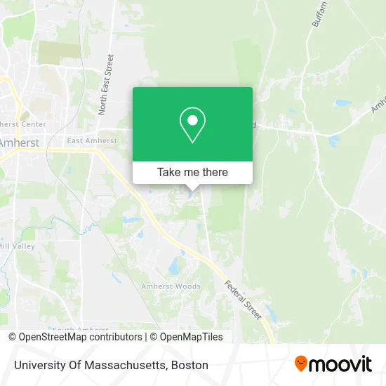 University Of Massachusetts map