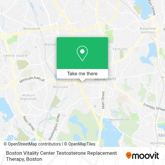 Boston Vitality Center Testosterone Replacement Therapy map