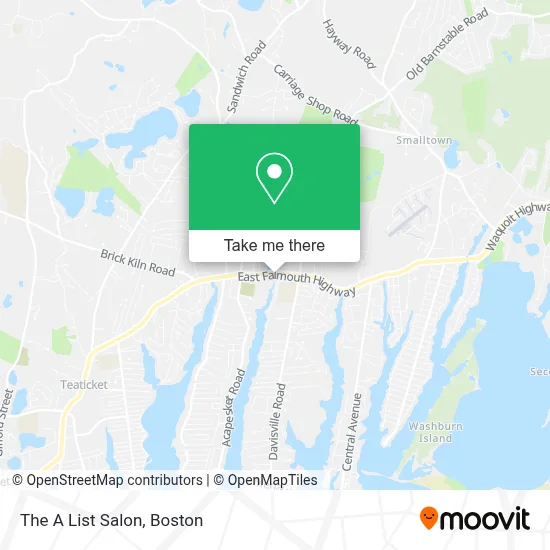The A List Salon map
