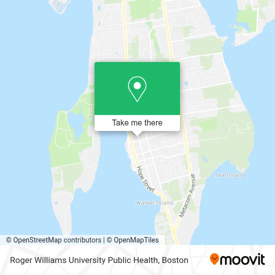 Roger Williams University Public Health map