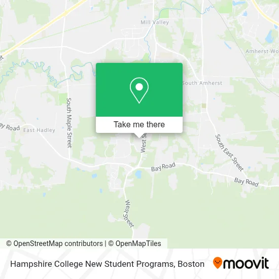 Hampshire College New Student Programs map