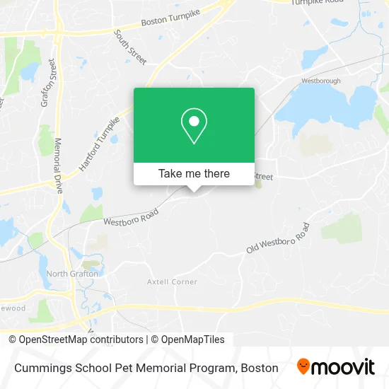 Cummings School Pet Memorial Program map