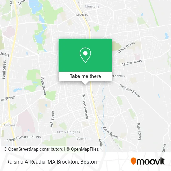 Raising A Reader MA Brockton map