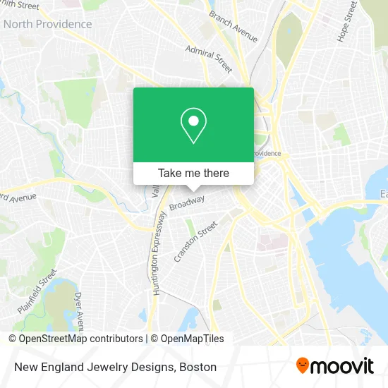New England Jewelry Designs map