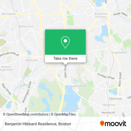 Benjamin Hibbard Residence map
