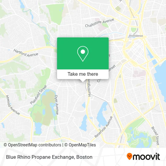 Blue Rhino Propane Exchange map