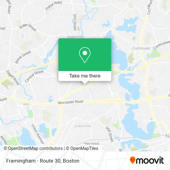 Framingham - Route 30 map