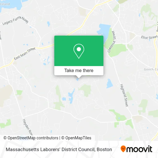 Massachusetts Laborers' District Council map