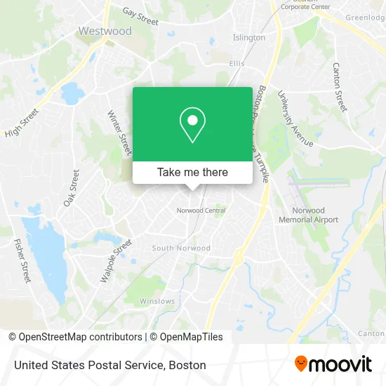 United States Postal Service map