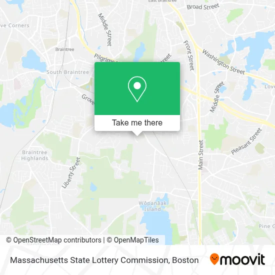 Massachusetts State Lottery Commission map