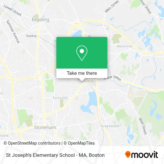 St Joseph's Elementary School - MA map