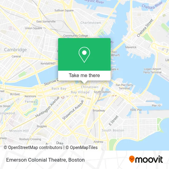 Emerson Colonial Theatre map