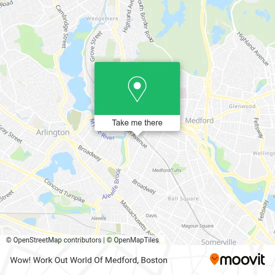 Wow! Work Out World Of Medford map