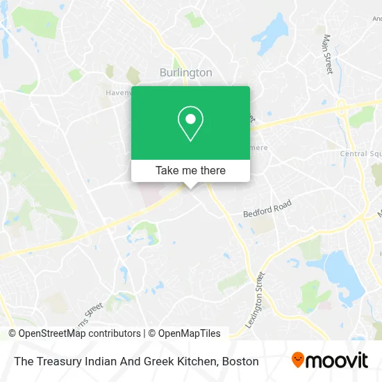 The Treasury Indian And Greek Kitchen map