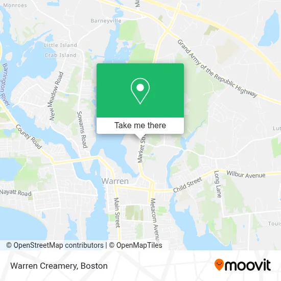 Warren Creamery map