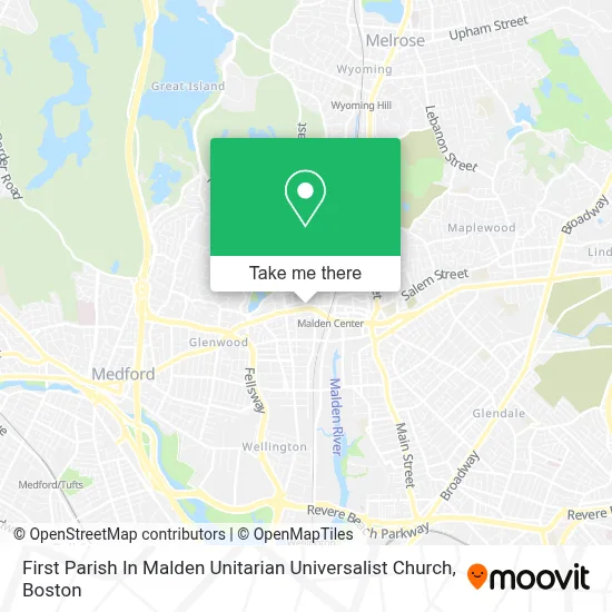 First Parish In Malden Unitarian Universalist Church map