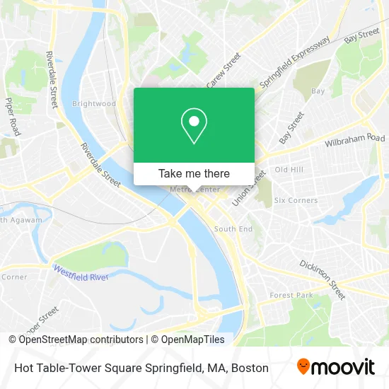 Hot Table-Tower Square Springfield, MA map