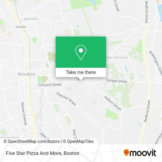 Five Star Pizza And More map