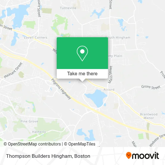 Thompson Builders Hingham map