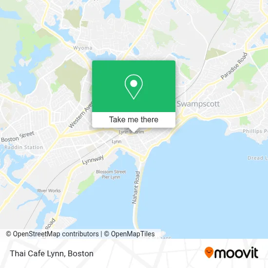 Thai Cafe Lynn map