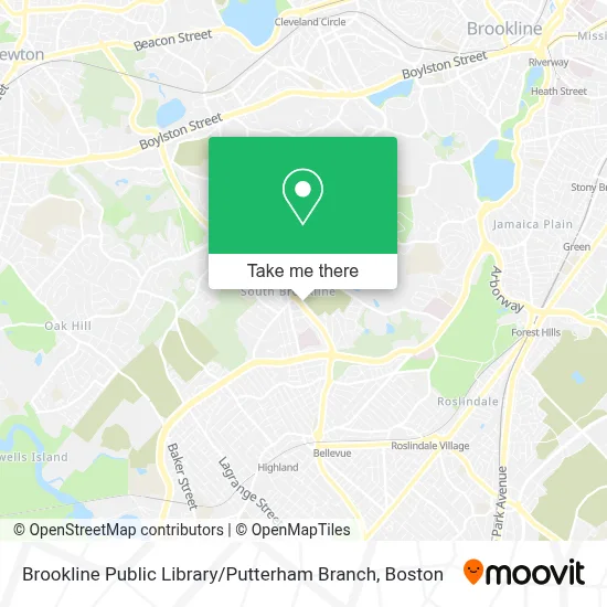 Brookline Public Library / Putterham Branch map