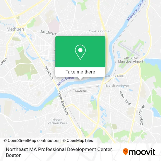 Northeast MA Professional Development Center map