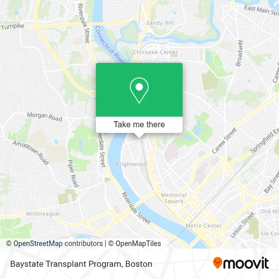 Baystate Transplant Program map