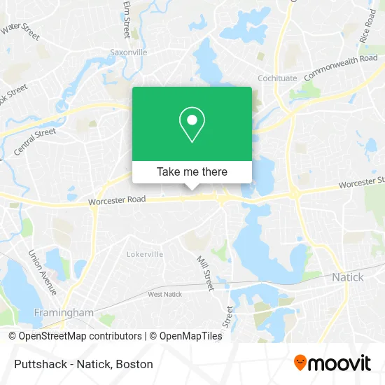 Puttshack - Natick map