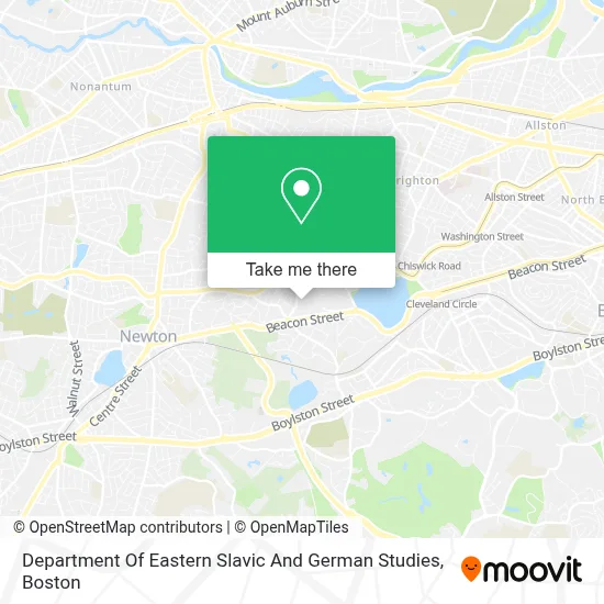 Department Of Eastern Slavic And German Studies map