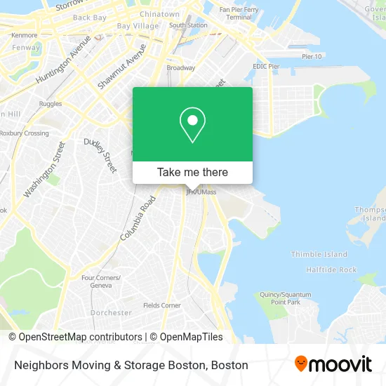 Neighbors Moving & Storage Boston map
