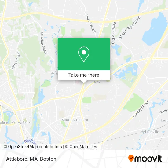 Attleboro, MA map