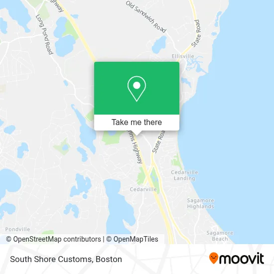 South Shore Customs map