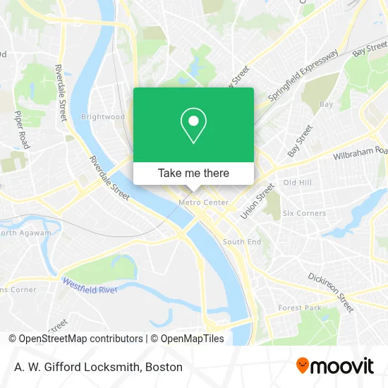 A. W. Gifford Locksmith map