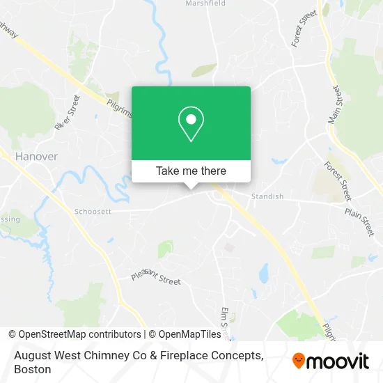 August West Chimney Co & Fireplace Concepts map