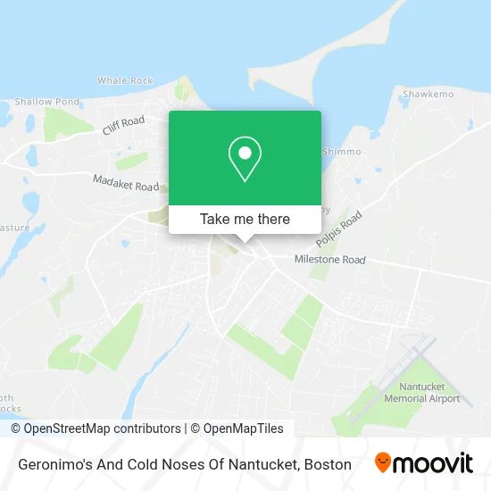 Geronimo's And Cold Noses Of Nantucket map