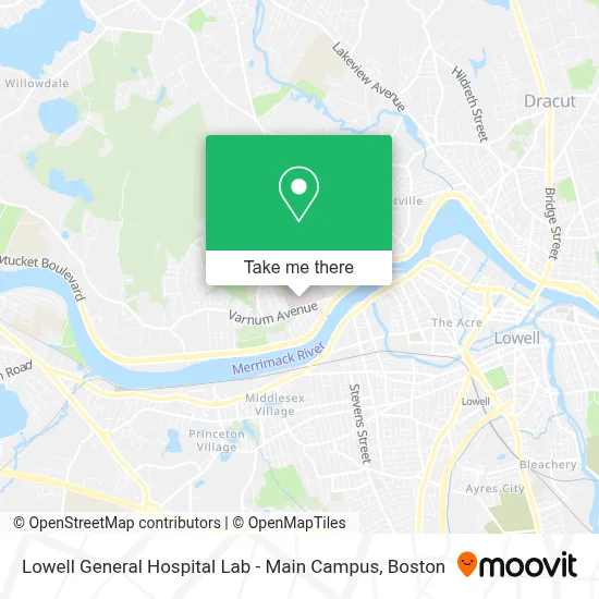 Lowell General Hospital Lab - Main Campus map