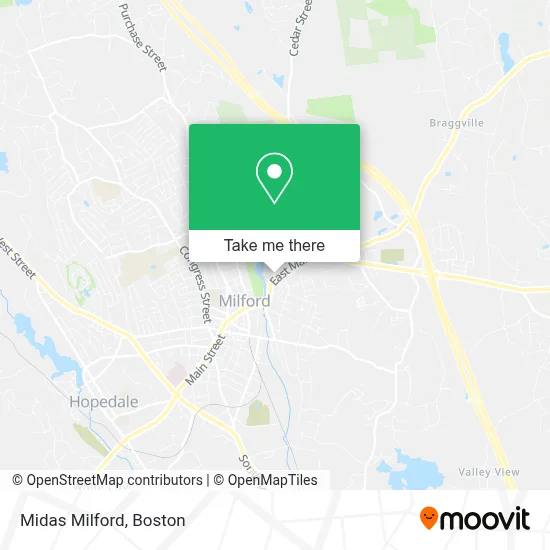 Midas Milford map