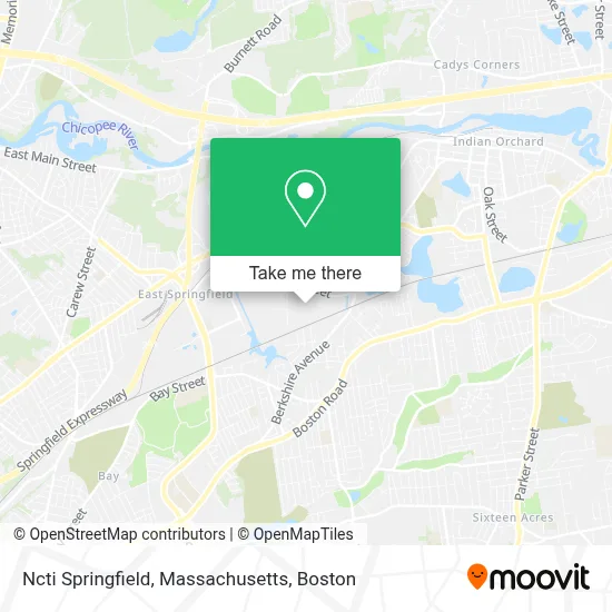 Ncti Springfield, Massachusetts map