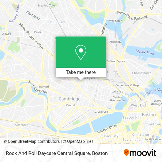 Rock And Roll Daycare Central Square map