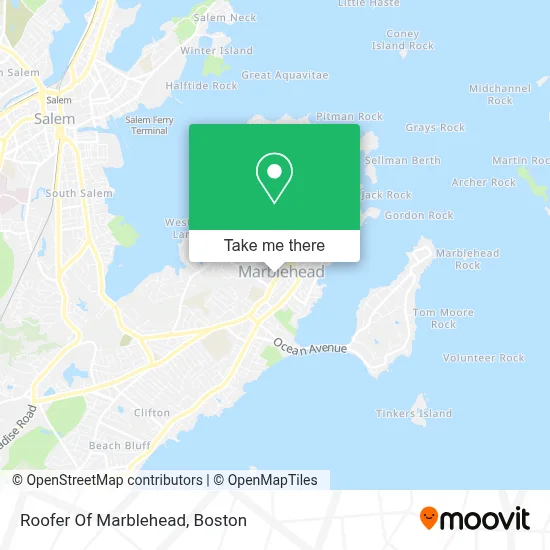 Roofer Of Marblehead map