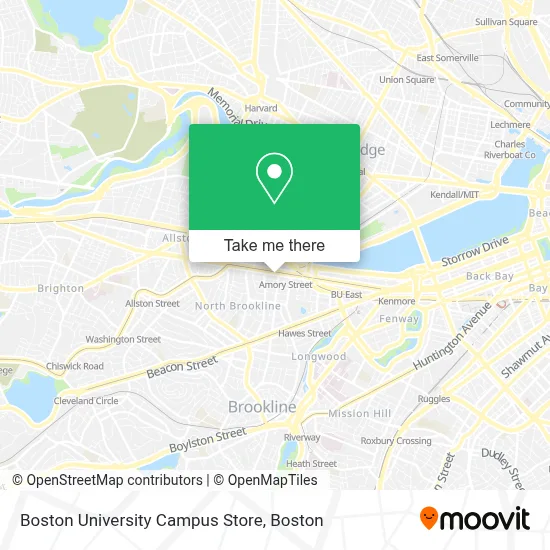Boston University Campus Store map