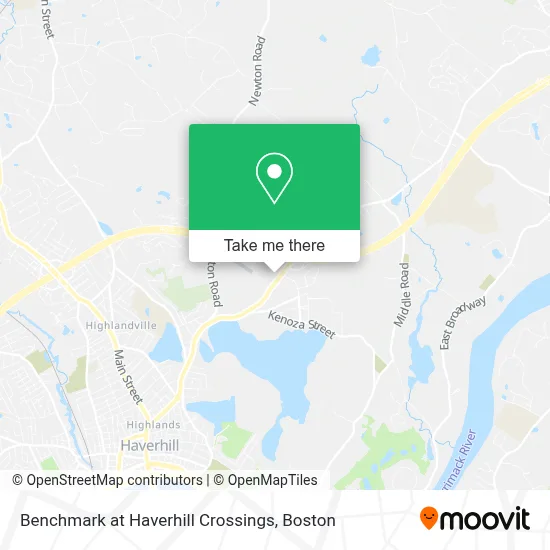 Benchmark at Haverhill Crossings map