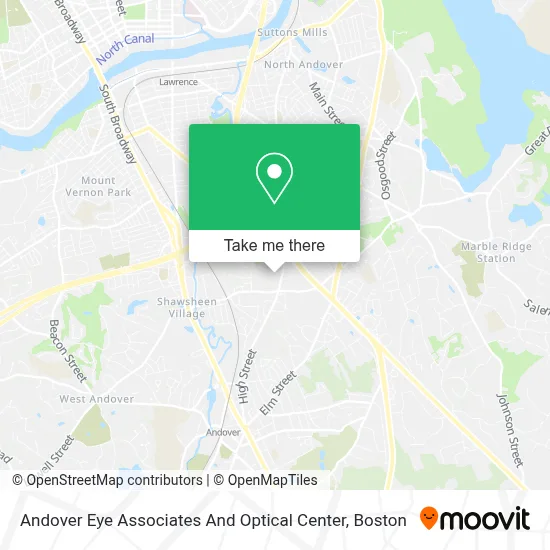 Andover Eye Associates And Optical Center map