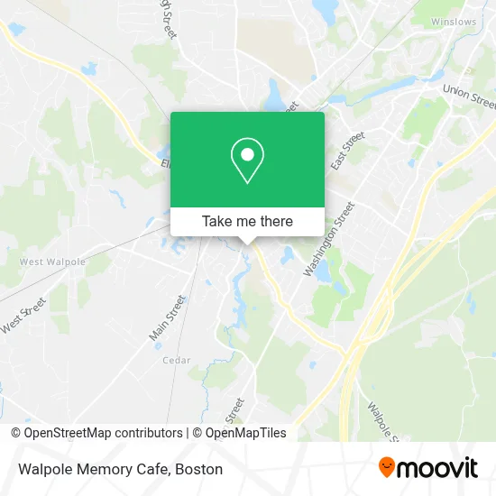 Walpole Memory Cafe map