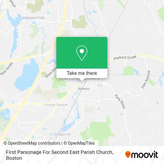 First Parsonage For Second East Parish Church map